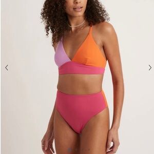 Marine Layer color block bikini NWT